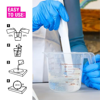 ArtResin Epoxy Resin – High-Gloss Clear Coat for Artwork - 8 oz (4 oz Resin + 4 oz Hardener) (236 ml)