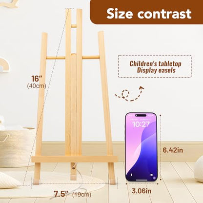 3 Pack 15 Inch Wood Easels, Easel Stand for Painting Canvases, Art, and Crafts, Tripod, Painting Party Easel, Kids Student Tabletop Easels for Painting, Portable Canvas Photo Picture Sign Holder - style: 15"-3p