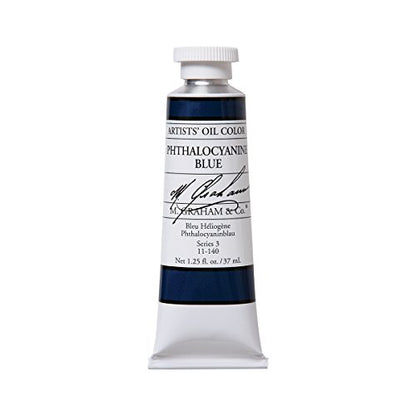 M. Graham Artist Oil Paint Phthalo Blue 1.25oz/37ml Tube - color: Phthalo Blue, size: 1.25 Fl Oz (Pack of 1)
