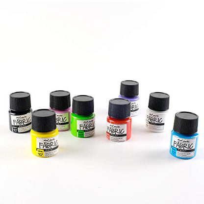 Mont Marte Permanent Fabric Paint Set 8 x 20ml Vivid Colours for Textile, Fabric, T-Shirt, Canvas, Wood, Ceramic, Glass - color: 8 colors