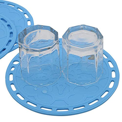Beige Silicone Trivets Mats Big Round Silicone Pot Holder Hot Pads and Trivets for Hot Dishes and Hot Pots, Hot Mats for Countertops, Tables, Spoon Rest Small Place Mats Set of 3 - color: G: Beige