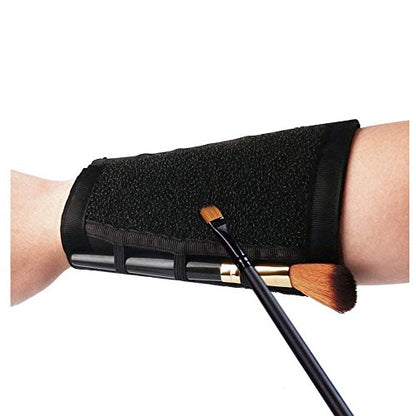 Pinkiou Makeup Remover Color Cleaner Armband Cleaning Arm Sponge Switch For Makeup Brush Color Dedicated Washing Tool - color: black