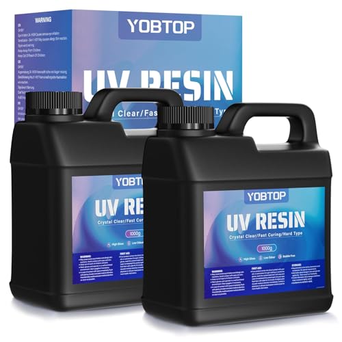UV Resin 2000g Bulk, Advanced Formula UV Resin, Crystal Clear Odorless Hard Fast Curing for Jewelry Making, DIY Crafts, Coating & Casting - size: 2000g-2