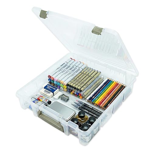 ArtBin Super Satchel 1 Compartment Box Clear Craft Organizer Storage Case - color: Gold, size: 1 Pack