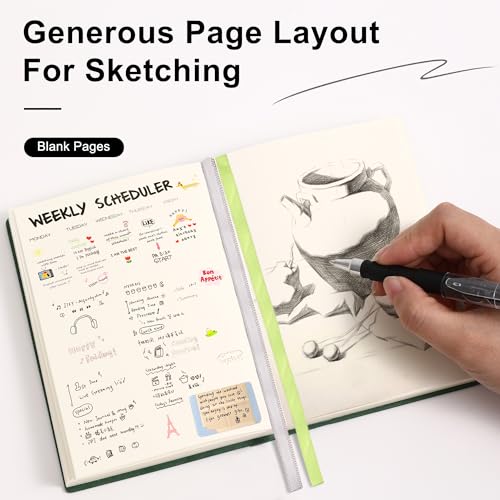 Blank Journal Notebook 720 Pages A6 Unlined Plain Sketchbook No Lines Soft Leather Small Blank Notebook for Women Drawing Book Memo Writing Sketch Diary Notebook 3.9 × 5.5 (Blue Blank Notebook) - color: Blue Blank Notebook