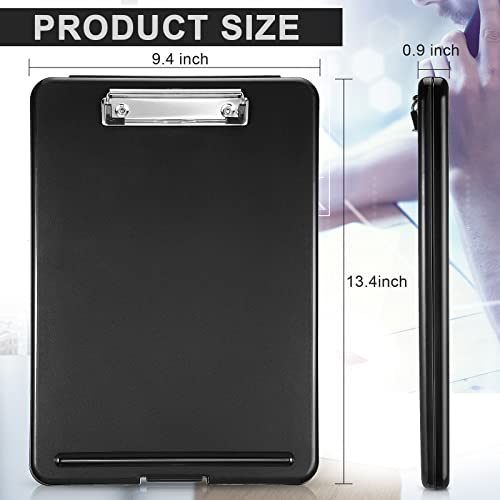 Mimorou 20 Pcs Clipboard with Storage,9.5 x 13.5 Inch Plastic Heavy Duty Foldable Clip Board with Pen Holder Low Profile Clipboard for Nurse Teacher Classroom Office Back to School Supplies