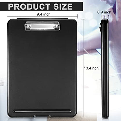 Mimorou 20 Pcs Clipboard with Storage,9.5 x 13.5 Inch Plastic Heavy Duty Foldable Clip Board with Pen Holder Low Profile Clipboard for Nurse Teacher Classroom Office Back to School Supplies