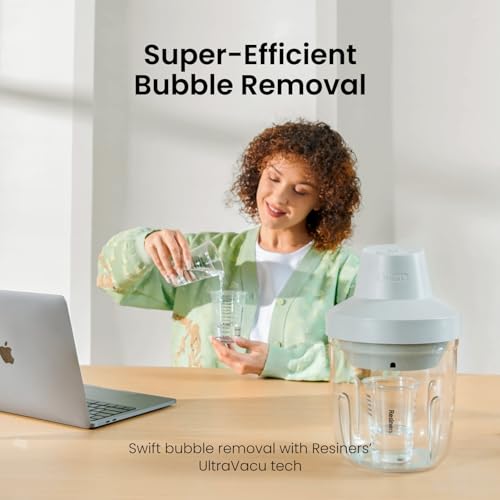 Resiners AirLess Lite Resin Bubble Remover, 10 Min Remove Bubbles, 95kPa Vacuum Degassing Chamber, Compact Airless Lite Machine for Epoxy Molds Casting,UV Resin,Silicone,Jewelry Making (Patented) - color: Gray