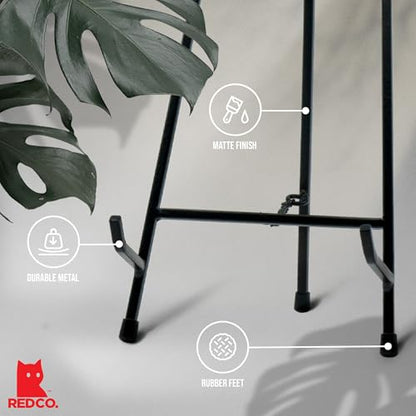 Red Co. 11” Tall Modern Metal Tripod Plate Stand and Art Holder Easel, Black - color: Black, size: Height - 11"
