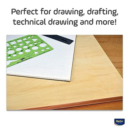 Maped - Helix Wooden Lightweight Drawing Board 24 x 36 Inch - Students and Artists - Sketching Outdoors - Lightweight Portability - Premium All-Wooden Construction, Sanded Basswood, Air-Tite core - size: 24” x 36”, style: Plain Edge