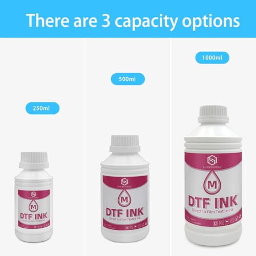 Premium DTF Ink 3000ML - DTF Transfer Ink for PET Film, Used for Epson ET-8550, L1800, L800, R2400, P400, P800, XP15000, Heat Transfer Printing Direct to Film, 6x500ML (CMYKWW) - size: 6x500ml (CMYKWW)