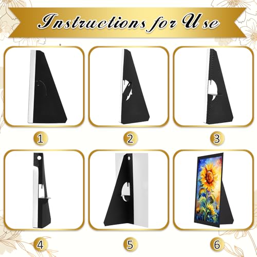 Marspark 12 Pack Poster Stand Self Stick Easel Back Poster Board Stand Convenient Peel and Stick Self Adhesive Easels Display Cardboard Sign (12 Inch) - color: Black, size: 12 Inch