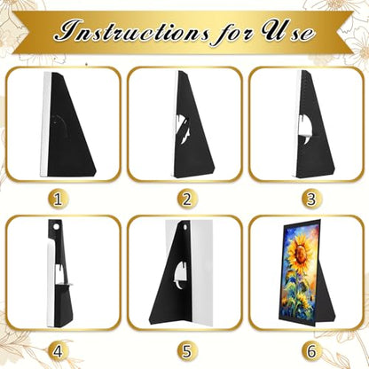 Marspark 12 Pack Poster Stand Self Stick Easel Back Poster Board Stand Convenient Peel and Stick Self Adhesive Easels Display Cardboard Sign (12 Inch) - color: Black, size: 12 Inch
