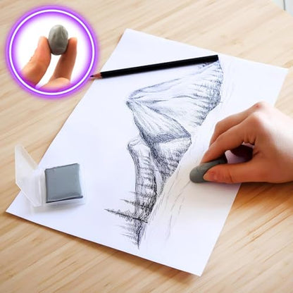 Kneaded Erasers for Artists - 4 Pack Large Size Grey Kneadable Erasers for Drawing & Sketching