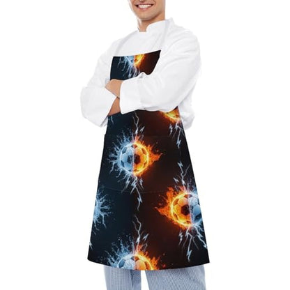 Chef Bib Apron for Restaurant, Anti-Stain with Pocket Adjustable, Cooking Dishwashing Lab Use - color: Style (546)