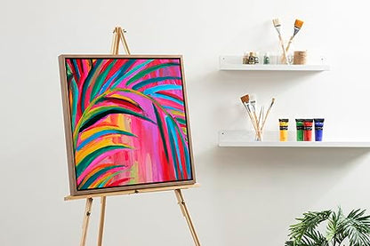 Kate and Laurel Sylvie Blank Framed Canvas Wall Art, 23x33 Bright Gold, Modern Empty Canvas for Paint-Your-Own Art, Premium Canvas Already Framed - color: Gold, size: 22"L x 22"W