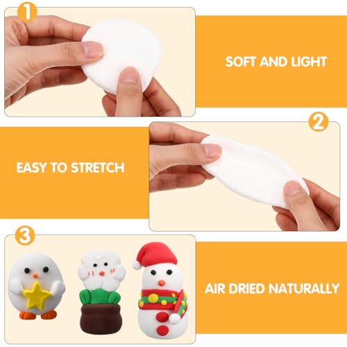 WinnerWhy 72 Pcs 38oz Air Dry Clay Modeling Magic Ultra Light Modeling Clay for Kids DIY for Sculpting Air Dry School Gift(White) - color: white