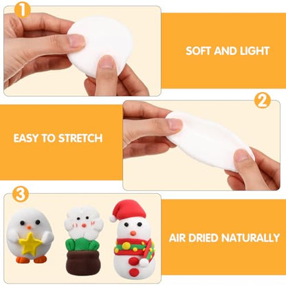 WinnerWhy 72 Pcs 38oz Air Dry Clay Modeling Magic Ultra Light Modeling Clay for Kids DIY for Sculpting Air Dry School Gift(White) - color: white