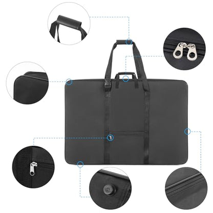 Premium Art Portfolio Case - 32" x 42" - Soft Sided - Steel Frame - Waterproof & Tear Resistant - Artwork, Photography, Sketch, LCD, Monitor, Solar Panel - Shoulder Straps & Handles - size: 32x42