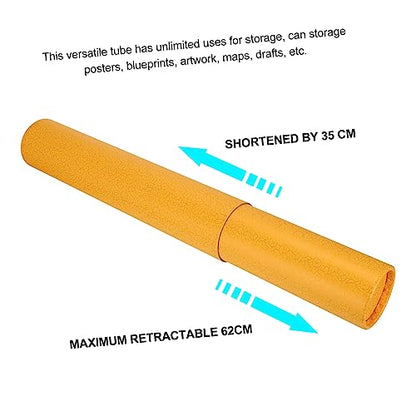 DOITOOL Expandable Poster Tube for Artworks – Telescoping Storage Tube for Drawings and Blueprints – Portable Art Document Case Adjustable Strap – for Artists and Students