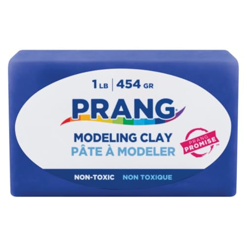 Prang Modeling Clay, Blue, 1 lb. Block, Case of 12 Blocks, 192 oz. Total | Pliable, Non-Hardening, Non-Staining, Easy Clean-Up, Perfect for Preschool and Elementary Aged Children - color: Blue, size: 1 lb. (Pack of 12)