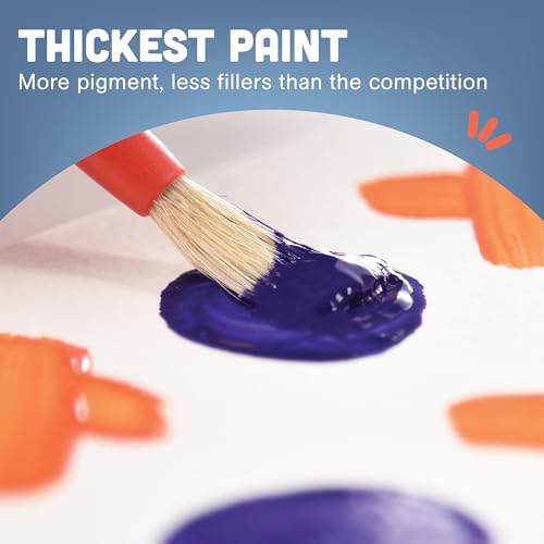 Constructive Playthings Washable Tempera Paint for Kids, Classroom Painting Supplies, 1 Gallon, White - color: White, size: 128 Fl Oz (Pack of 1)