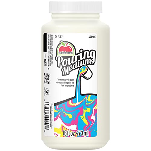 Apple Barrel Pouring Medium, 44840E Acrylic, 16 oz, 16 Fl Oz - color: Multicolor