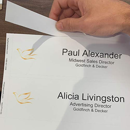 Perforated Paper Nameplate Inserts, Pack of 20 (10" x 3") - color: White, size: 10" x 3"