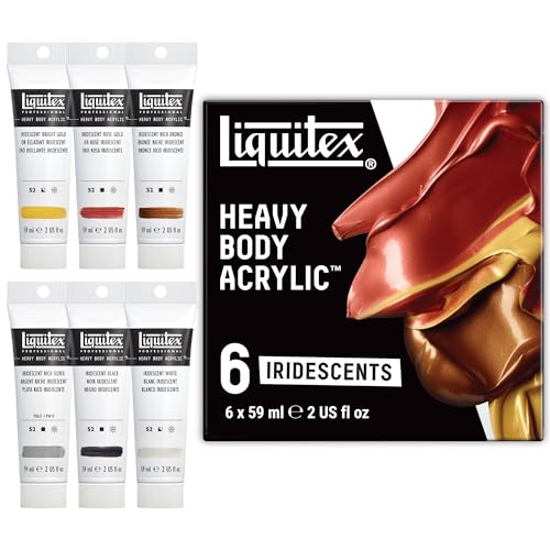 Liquitex Professional Heavy Body Acrylic Paint, 6 x 59ml (2-oz), Iridescent Colors Set - style: Iridescent Set 6 x 59ml (2-oz)