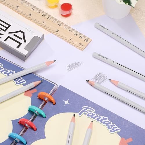 PATIKIL HB/B/2B/4B/6B/8B Graphite Pencils for Drawing, 12Pcs Sketching Pencils Wood Supplies Set Break-Resistant Lead with Built-in Sharpening Area for Painting Sketching Artist Design - style: HB/B/2B/4B/6B/8B