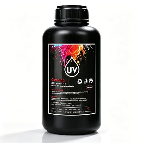 UV DTF Ink 1000ml Cleaning Solution for UV DTF Printer Printing on A B Films for XP600 TX800 i3200 i1600 L805 1390 DX4 DX5 DX6 DX7 DX10 Sticker Printer (1000ML Cleaning Solution) - style: 1000ML Cleaning Solution
