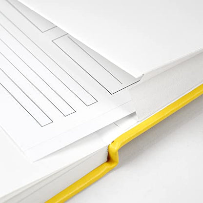JOYEUX Blank Journal Notebook, A5, 160 Pages 100 Gsm Thick Sketch Books Hardcover Journal for Writing, 5.7 inches x 8 inches Notebooks for Work (Yellow) - color: Yellow