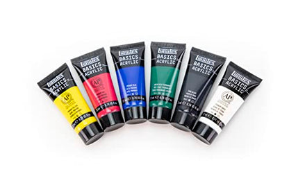 Liquitex BASICS Acrylic Paint Set, 6 x 22ml (0.74-oz) Tube Paint Set, Primary - style: Primary 6 x 22ml (0.74oz)