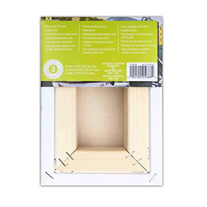 Artist's Loft 5" x 7" Level 3 Gallery Wrapped Heavy Duty Canvas - Archival, Acid Free Cotton Canvas for Paint, Acrylic, & Oils - Bulk 12 Pack - size: 5\ x 7\