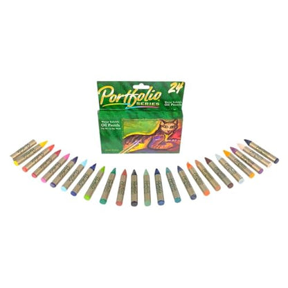 Crayola Portfolio Series Oil Pastels, Water Soluble, 24 Count, Colors May Vary - style: 24 Count