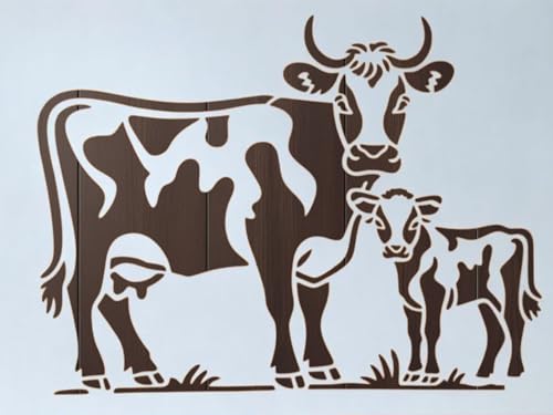 Cow Stencil – Farm Animal Outline Stencil for Painting Crafting Scrapbooking and DIY Projects - style: Cow