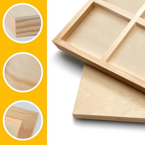 Falling in Art 2 Pack Unfinished Wooden Canvas Panels, 24x36 Gallery Birch Wood Panels Kit, 1 1/2" Deep Art Cradle Boards for Acrylic Painting, Pouring and Burning - size: 24*36 2 Pack