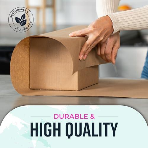 Bryco Goods (Pack of 2) Brown Kraft Packing Paper Rolls - 18" x 100' (1200”) - Moving Supplies, Gift Wrapping, Arts & Crafts, Bulletin Board Paper - Made in The USA - color: Brown, size: 18" x 100' (2-Pack)