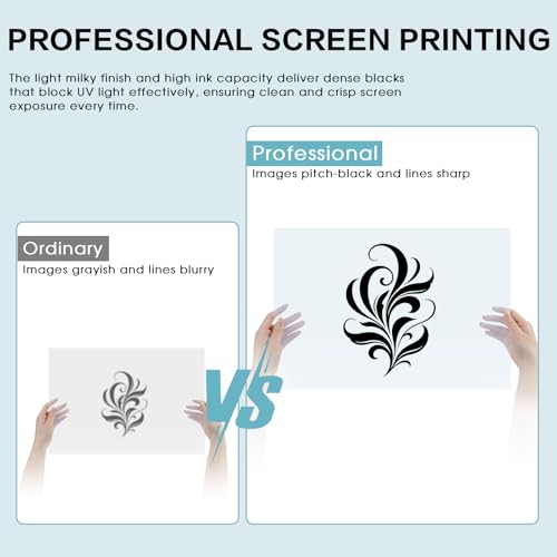 Waterproof Inkjet Transparency Film 13 x 19 Inch, 5 Mil 60 Sheets Professional Grade Printable Transparency Film for Silk Screen Printing, Overhead Projector, Crafts - size: 13''x19'', 5 mil, style: 60 Sheets