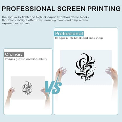 Waterproof Inkjet Transparency Film 13 x 19 Inch, 5 Mil 120 Sheets Professional Grade Printable Transparency Film for Silk Screen Printing, Overhead Projector, Crafts - size: 13''x19'', 5 mil, style: 120 Sheets