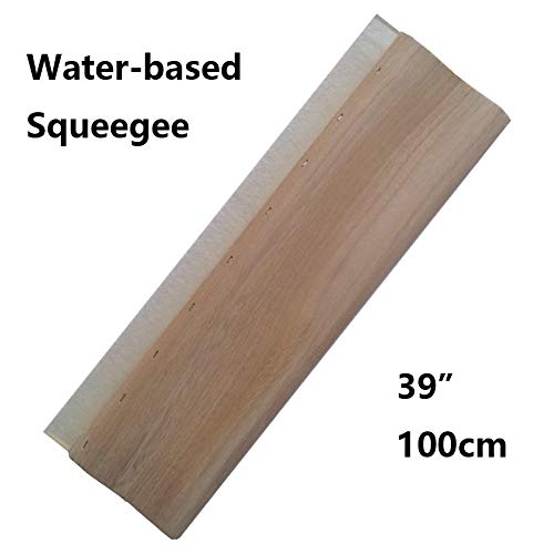 Silk Stencil Screen Printing Squeegee Wood Screen Ink Scraper (39 inch (1m) Water Squeegee - 65 Durometer) - size: 39 inch (1m) Water Squeegee - 65 durometer