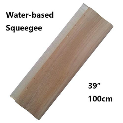 Silk Stencil Screen Printing Squeegee Wood Screen Ink Scraper (39 inch (1m) Water Squeegee - 65 Durometer) - size: 39 inch (1m) Water Squeegee - 65 durometer