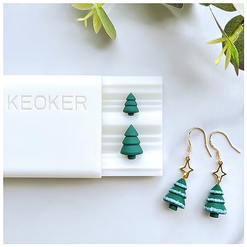 Keoker Christmas Polymer Clay Bead Roller, Clay Jewelry Making Tool - Makes Perfectly Round Beads in 2 Sizes (Tree Shape) - color: 2-Size Tree Shape Bead