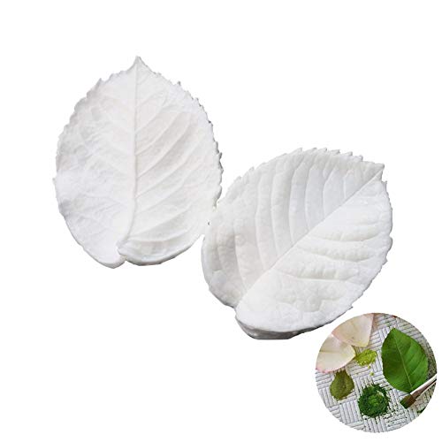 KALAIEN Leaf Petal Veiner Gum Paste Mold Sugar Craft Tools Rose Flower Leaf Vein Double Veiners Mold - color: Rose Petal