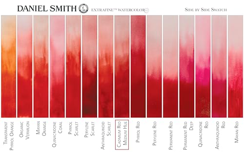 Daniel Smith Extra Fine Watercolor 15ml Paint Tube, Cadmium Red Medium Hue (284600222), 0.5 Fl Oz (Pack of 1) - color: Cadmium Red Medium Hue