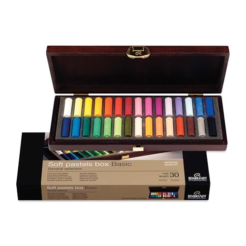 Rembrandt 30 Half Stick Pastel Wood Box Set
