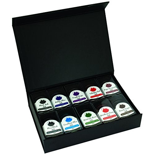 Monteverde USA Core Ink Collection Gift Set – 10 Essential Fountain Pen Inks, 30ml Bottles, Vibrant & Reliable - color: Core