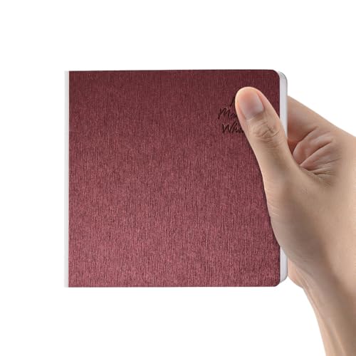 Dark Red Hardcover Sketchbook Square Hardbound Sketch Journal 4.7 x 4.7 Inch 42 Sheets Art Book 250GSM Ultra Smooth Paper Ideal for Pencils,Water Color Pen,Marker Pen - color: 250gsm-Dark Red
