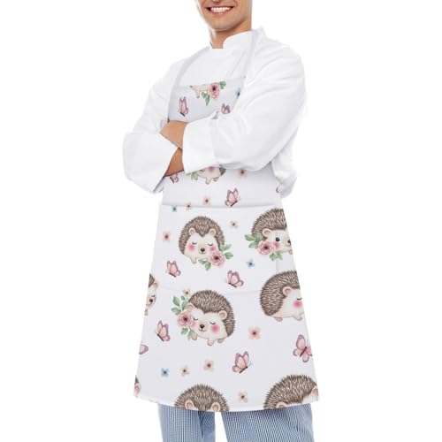 Cooking Apron for Adults with Pockets, Waterproof Oil Resistant Bib for Kitchen Restaurant BBQ Baking - color: Style (325)