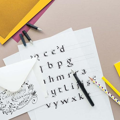 MANUSCRIPT Calligraphy Kit for Beginners Pen Company Beginner Calligraphy Set with Pen, Nibs, Ink Cartridges and Instruction Guide